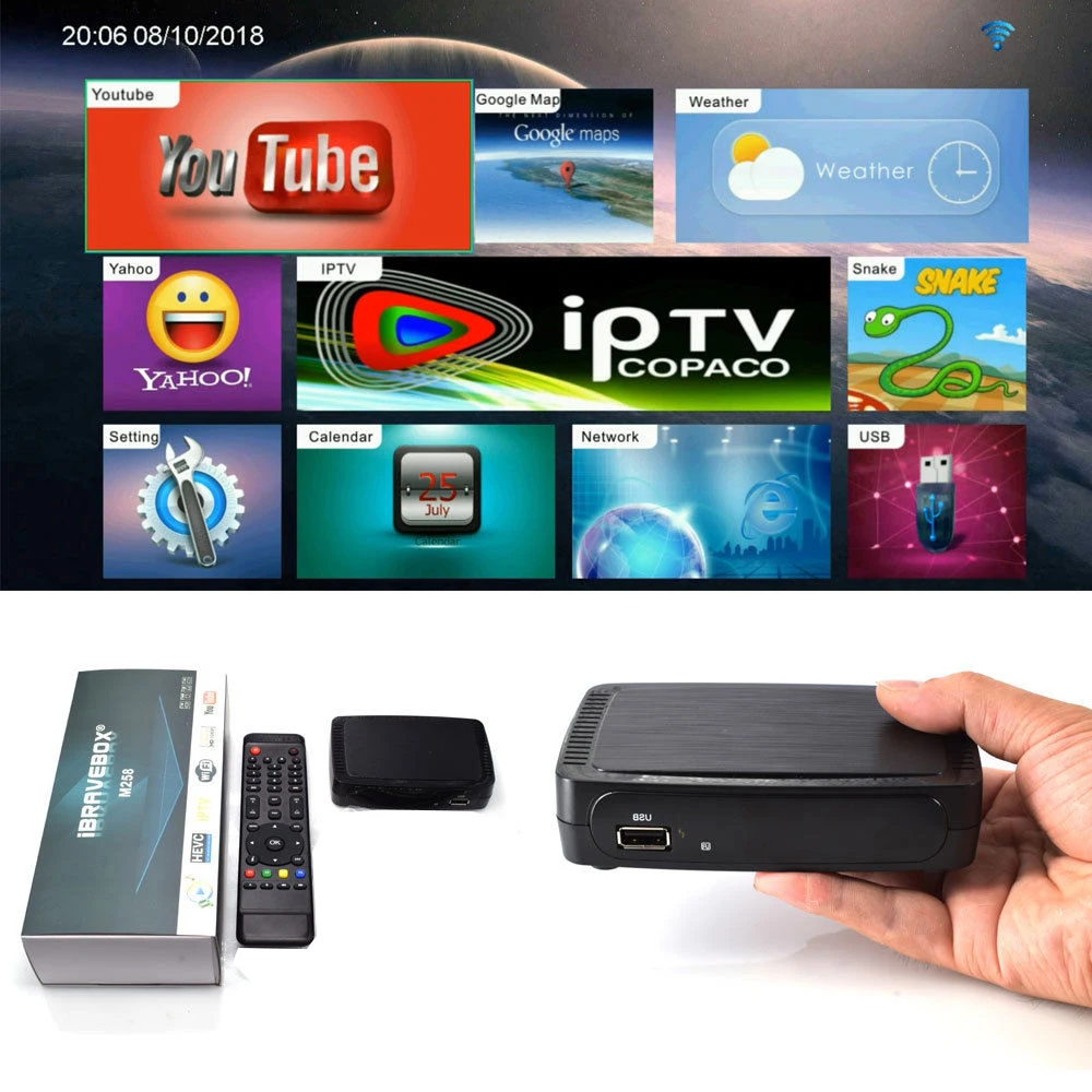 Ibravebox M258 Iptv/Отт приставка H.265 для сталкера быстрее Mag250/254 T7U6