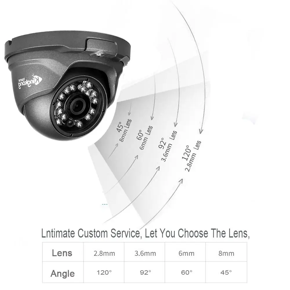 Kingkonghome 1080 P IP-камера poe водонепроницаемый открытый камеры безопасности onvif cctv