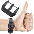 Металлический ремешок для часов, 20, 22, 24 мм, серебристый, черный, высококачественный, из нержавеющей стали, ремешок для часов, пряжка для ремня, аксессуары