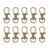 20pc metal swivel snap hook lobster claw clasps hooks for diy key chain findings accessories antique bronze tone 13x35mm