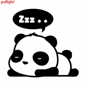 15*14.3cm Cute Panda Sleeping ZZZ car Stickers Cartoon Oem Vinyl Sticker Motorcycle SUVs Bumper Car accessories