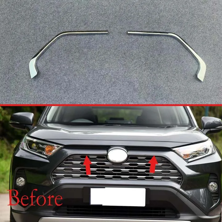 Декоративные аксессуары для TOYOTA Rav4 XA50 2019 2020 Хромированная передняя решетка