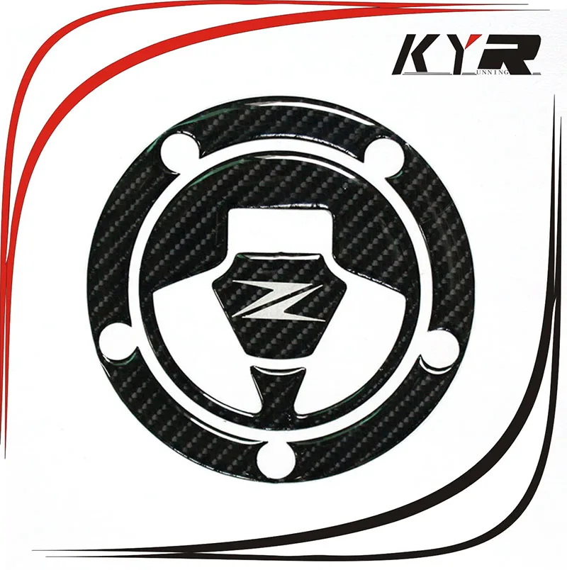 KYRUNNING K-CGTCP-29 3D углеродного волокна бак газа кепки Pad Наполнитель крышка стикеры наклейки подходят KAWASAKI Z1000 Z1000SX Z800 Z750 Z250