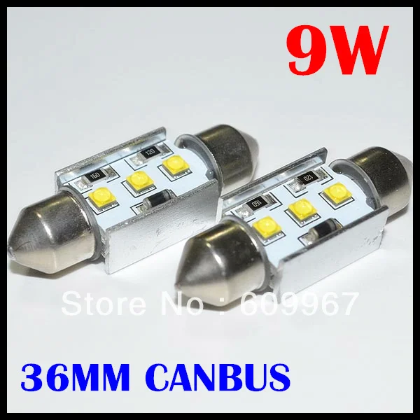 Новый дизайн Festoon led canbus 36 мм 9 Вт cree чипы c5w купольный свет Светодиодные
