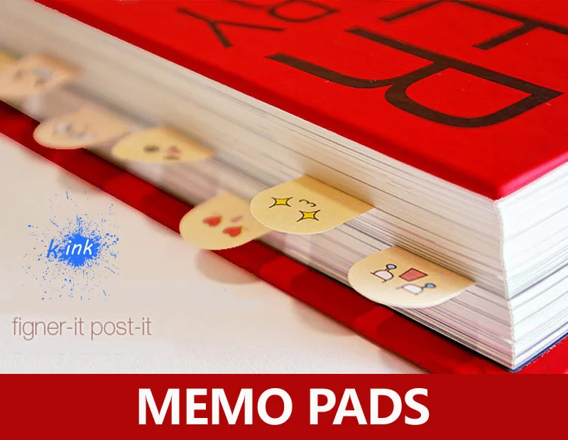 

30-Pack, Super cute finger sticky memo pads , kawaii finger note pad as scrapbooking sticker , memo pad , boodmark