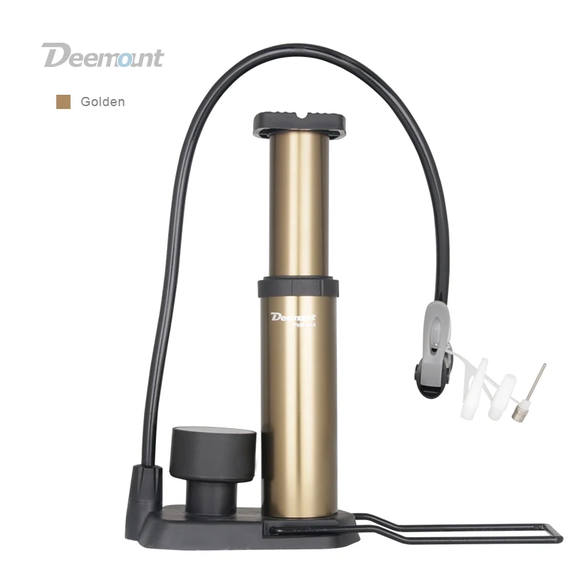 Golden Deemount напольный насос для велосипеда инфляция велосипед насос 160PSI манометр педаль внешний шланг F/V A/V - Цвет: Golden