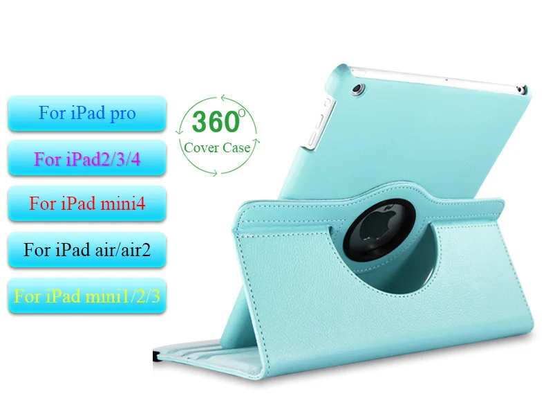 Вращающийся на 360 градусов чехол-подставка, для iPad Mini 1 2 3 чехол из искусственной кожи, умный флип-чехол для Funda iPad Mini, чехол для сна/пробуждения