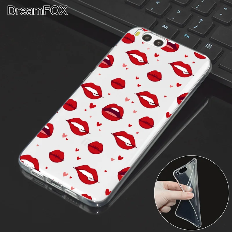 DREAMFOX L523 модный дизайн губ Мягкий ТПУ силиконовый чехол для Xiaomi Redmi Note 3 4 5 Plus 3S 4A 4X 5A
