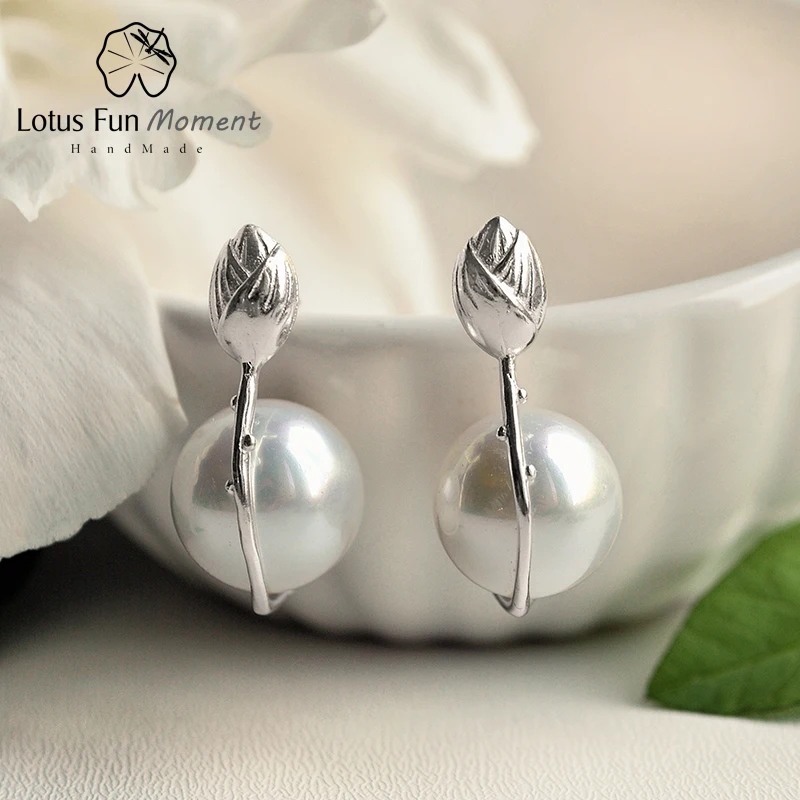 Lotus весело момент реального 925 пробы серебро Природный Модные украшения цветок