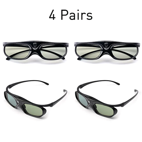 3D Glasses 4 Pairs XGIMI затвора 3D стекло es DLP-Link жидкокристаллический перезаряжаемый Виртуальная реальность ЖК-стекло для XGIMI H1/H2/Z6/CC Aurora - Цвет: 3D Glasses 4 Pairs