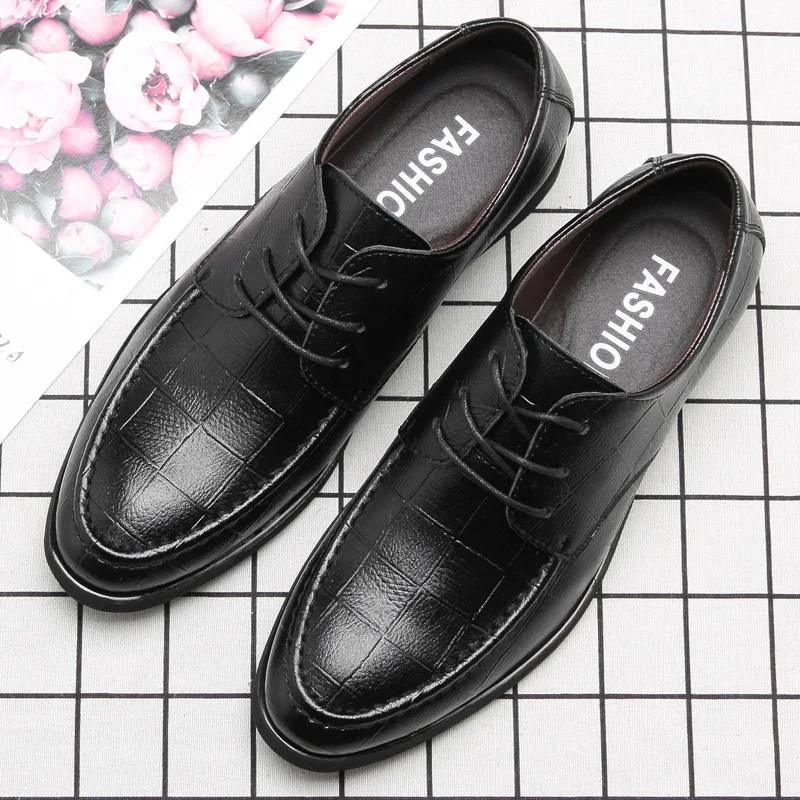 Новые весенние мужские туфли деловые кожаные тонкие для отдыха | Обувь