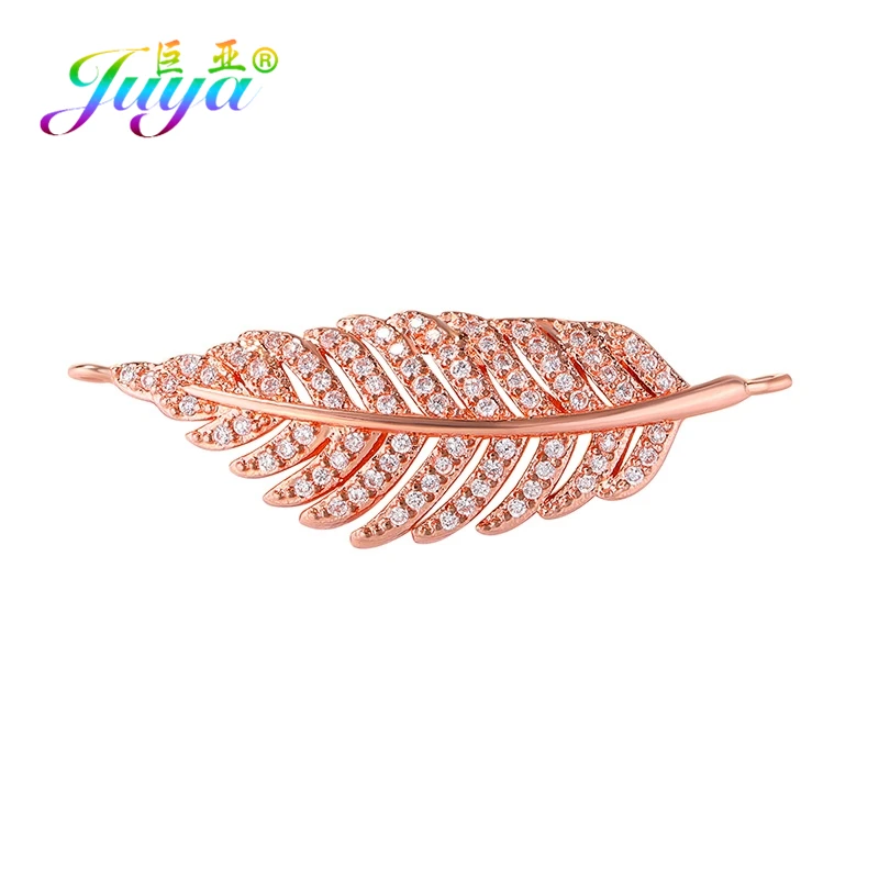 

Juya DIY Earring Components Handmade Gold/Rose Gold Creative Flower Charm Connectors Accessories For Women's Jewelry Gift Making