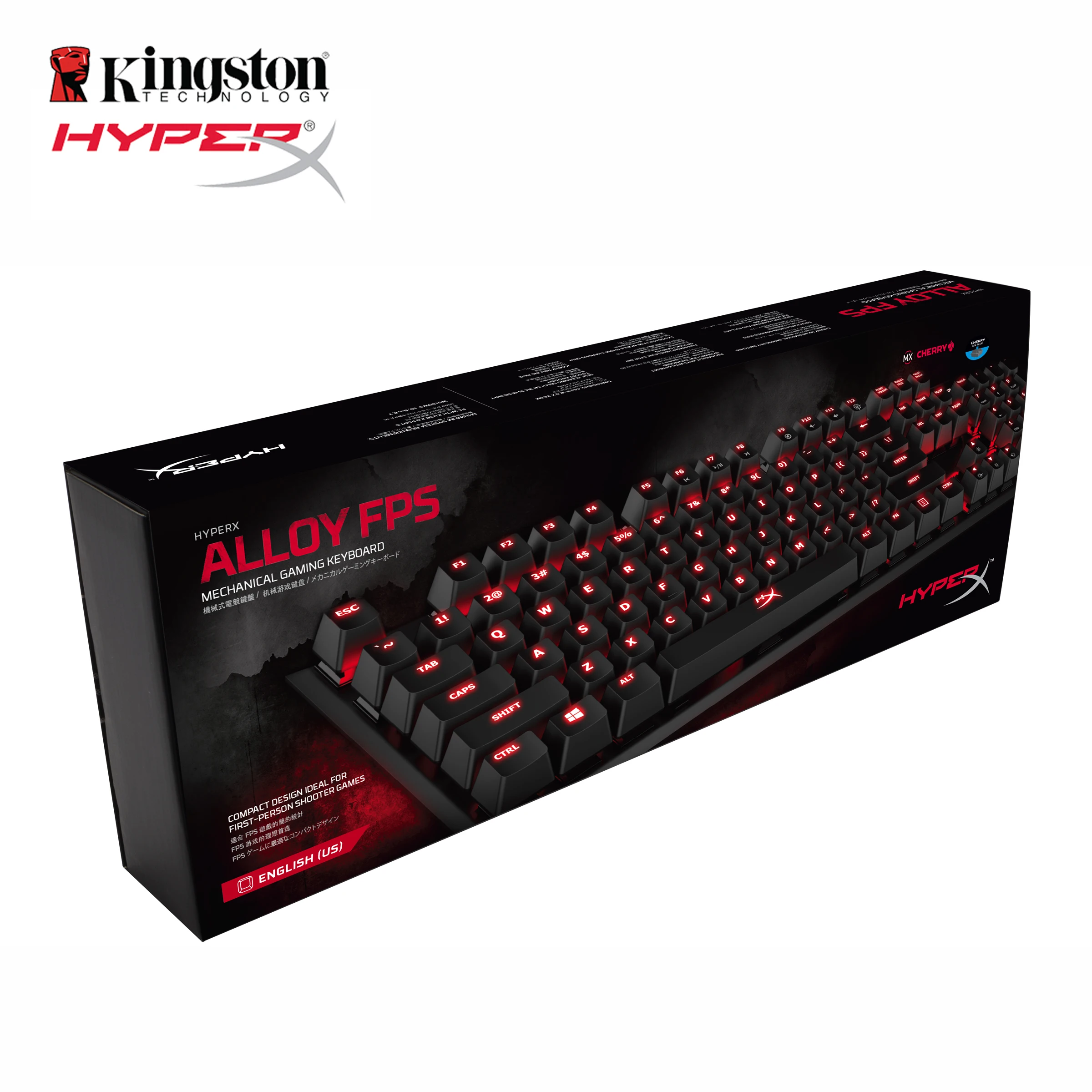 HyperX Alloy FPS Механическая игровая клавиатура с подсветкой светодиодный анти-ореолы и полный n-ключ функции опрокидывания