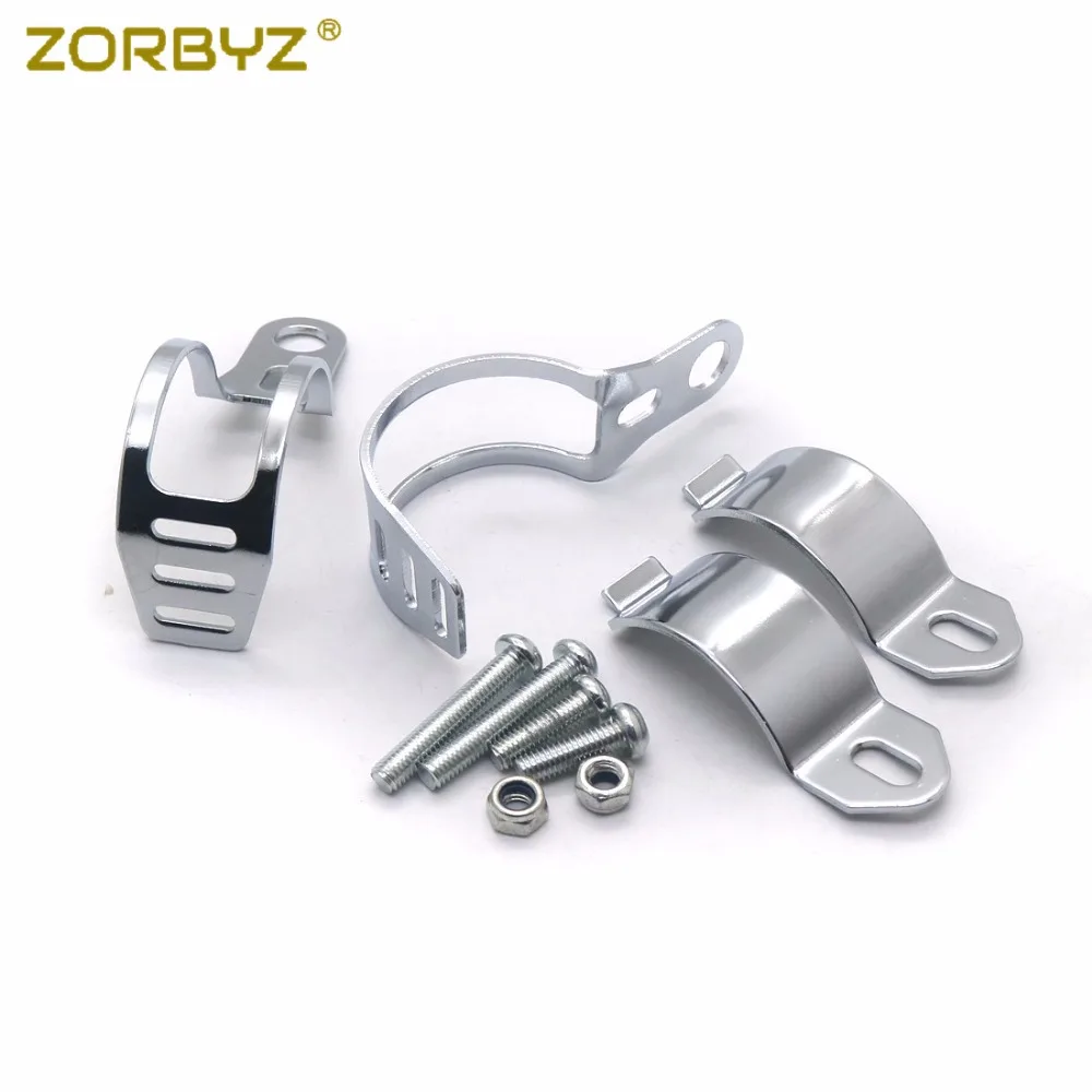 ZORBYZ мотоциклетный 41 51 мм вилочный зажим черный/хромированный алюминиевый