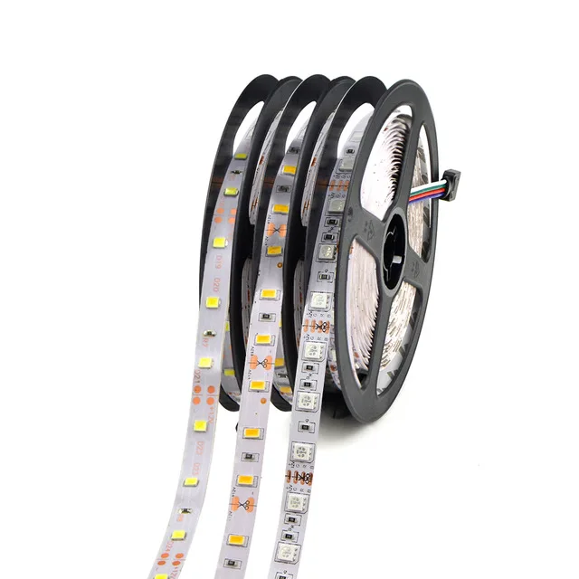 Гибкая светодиодная ленсветильник SMD 2835 5630 5050 RGB 5 м 12 В постоянного тока 60