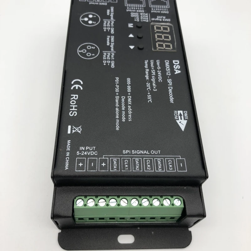 1024 точек DMX512 в SPI преобразователь DSA DMX односторонний декодер поддержка WS2811 TM1804