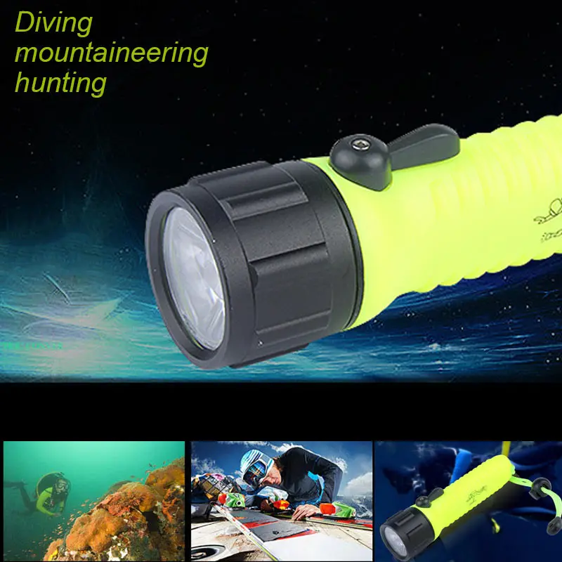 Новый светодиодный фонарик освещение подводный для дайвинга водонепроницаемый