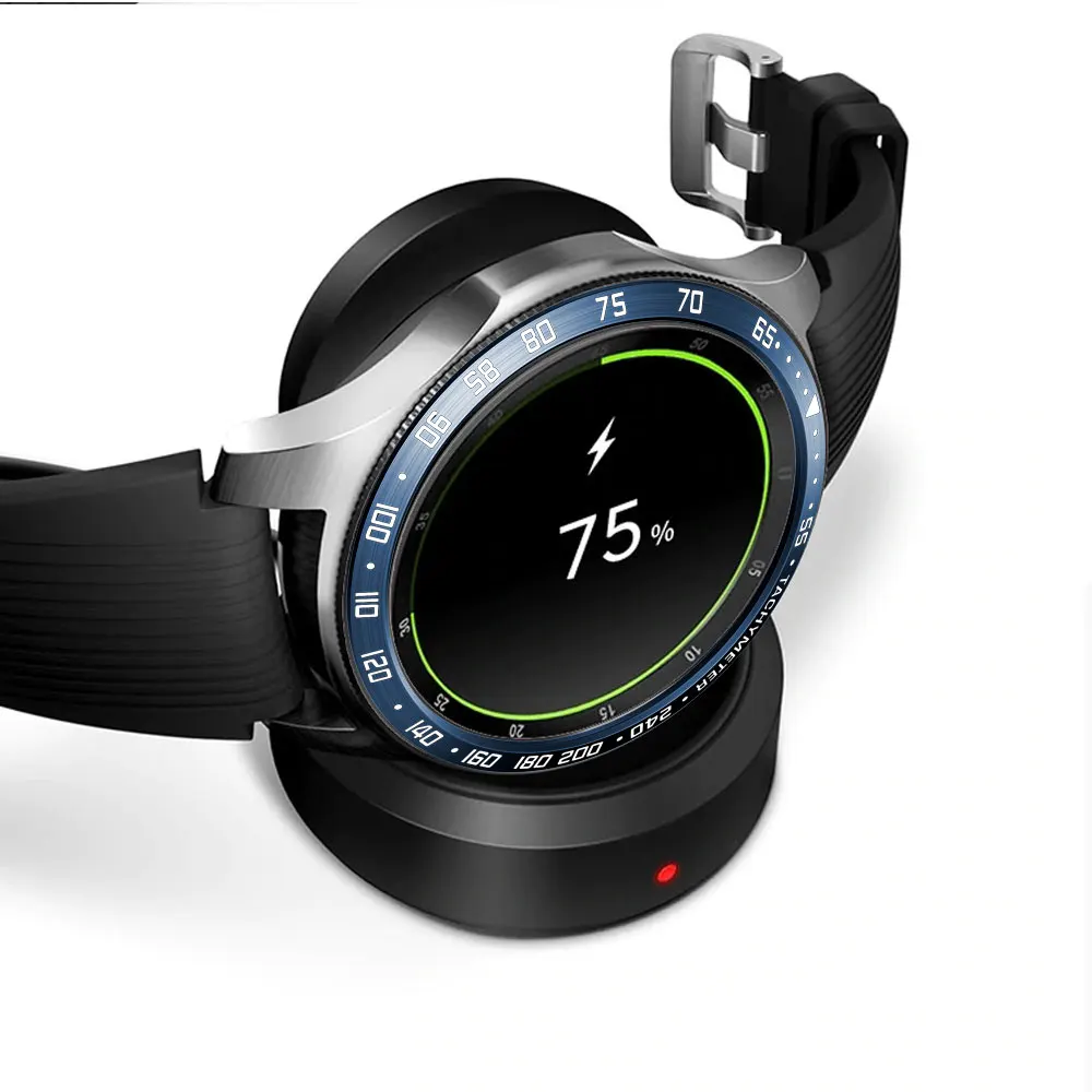Для часов Samsung Galaxy Watch 46 мм ободковое кольцо клейкая крышка металлическое