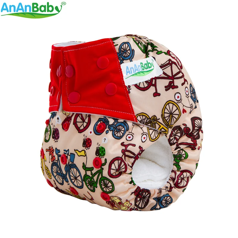 2017 Новый дизайн Ananbaby! Экологичные тканевые подгузники многоразовые для