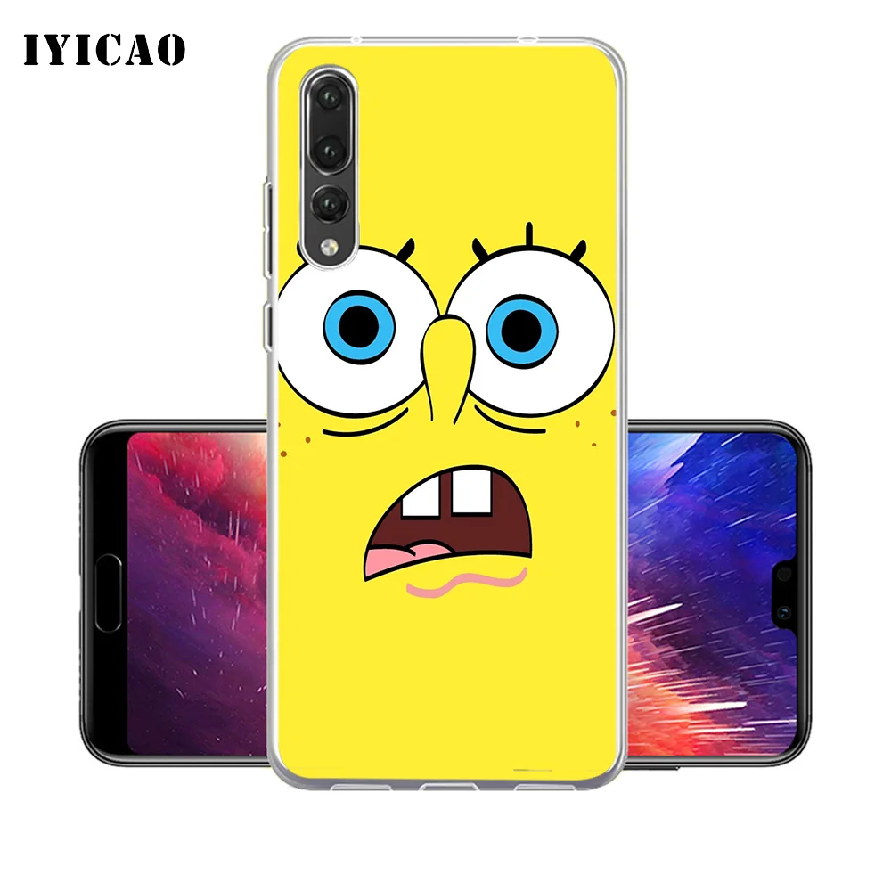 IYICAO Губка Боб Квадратные Штаны Мягкий силиконовый чехол для телефона Huawei P30 P20 Pro