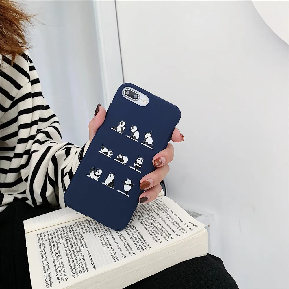 Lovely Funny Dance Dog Phone Case for IPhone X XR Xs MAX Classic Cute Art Panda TPU Silicone Back Cover 8 7 6 6S Plus |