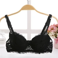 spring summer thin women b c lace female lingerie deep v sexy bra padded sexy lace bra for girl gather breast sleep lady bra