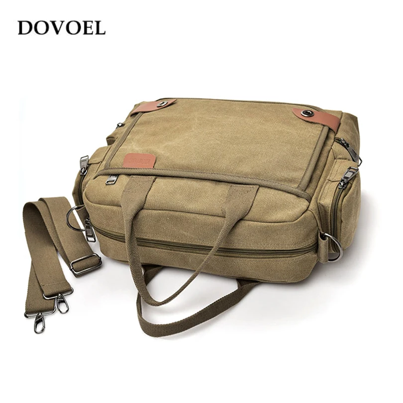 Dovoel Бизнес Crossbody сумка холст 4 цвета Большой мужской Повседневное Дорожные сумки