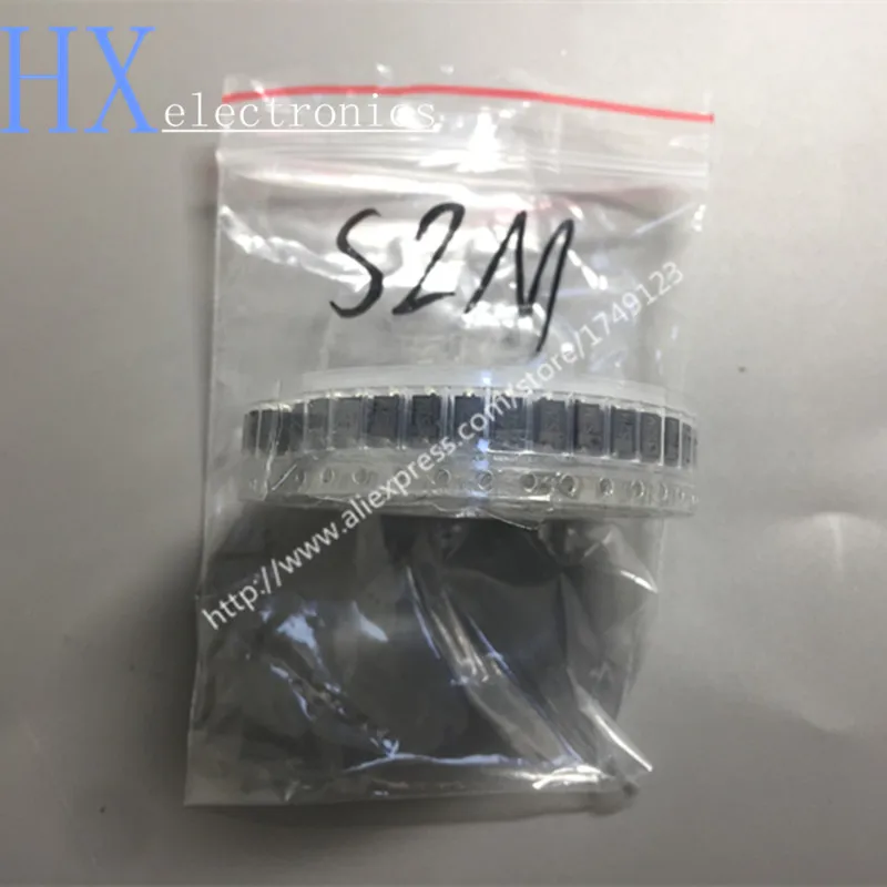 Бесплатная доставка 100 шт. распродажа новый диод S2M SMA RL207 DO 214AC SMD 2 А 1000 В