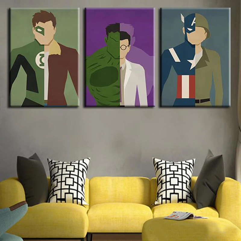 Лидер продаж картина на стену без рамки маслом супер герой домашний декор