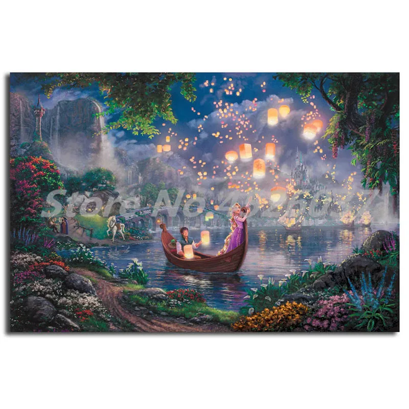 TM025 Thomas Kinkade HD портретный настенный Арт холст плакат и печать холст живопись декоративная картина для офиса гостиная домашний декор - Цвет: TM025