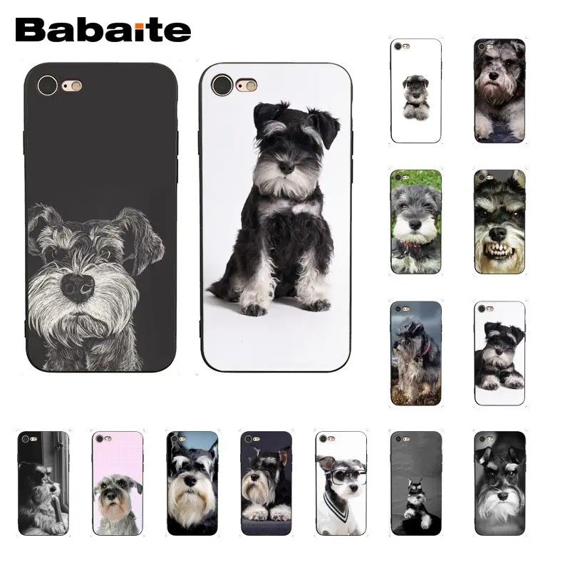 

Lovely Dogs Schnauzer Phone Case Cover for iPhone 12 11 Pro 11Pro Max 8 7 6 6S Plus X XS MAX 5 5S SE XR 12mini