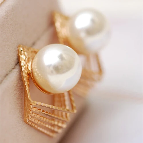 Новые Модные Позолоченные жемчужные серьги для девочек модные ювелирные изделия