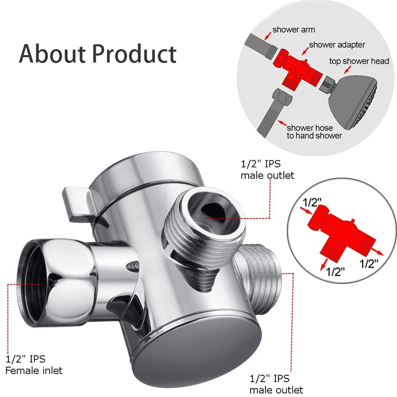 G1/2 &quotТри головки функционального переключателя регулирующий клапан с адаптером