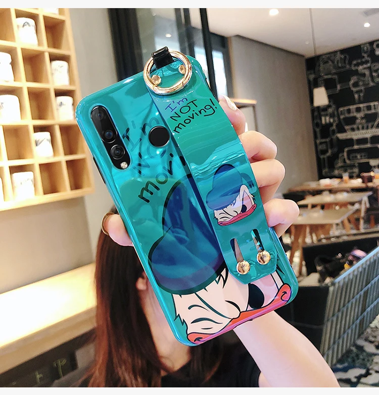 Для huawei p30 pro Дональд Дейзи Дак ремешок на запястье мягкий чехол для телефона для huawei p20 V20 honor10 nova4 3e 2S blue ray чехол
