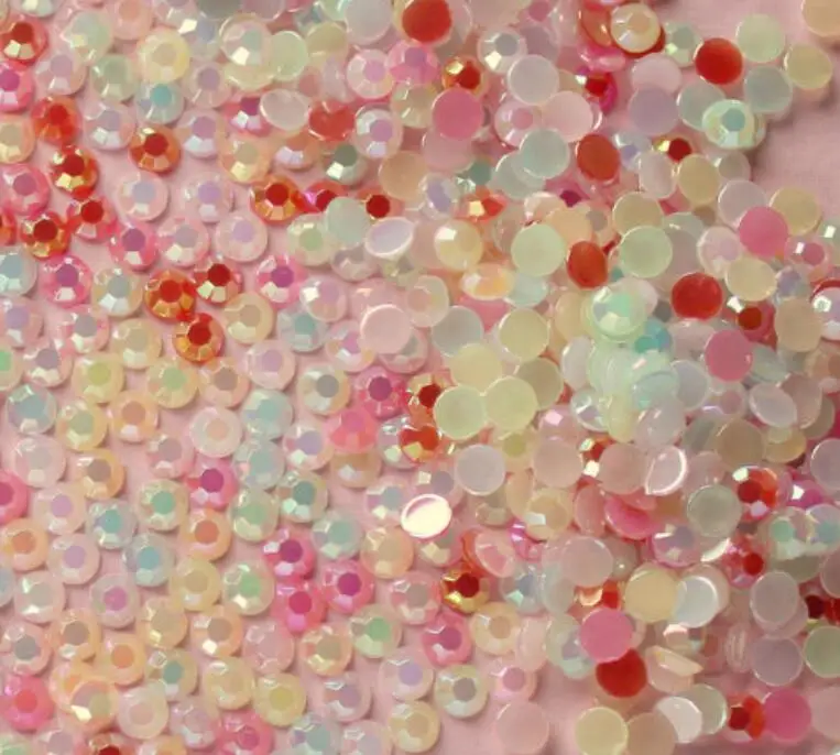 6000 шт 2 мм-6 мм случайный смешанный размер побрякушки цвет желе AB смолы Стразы