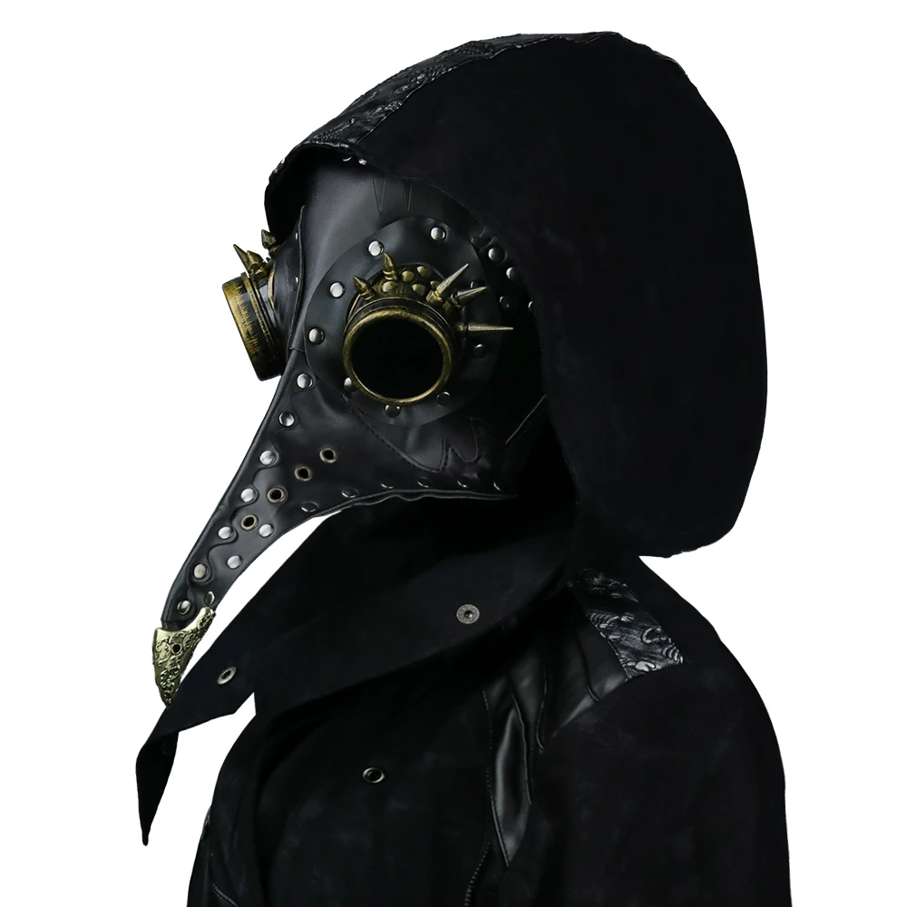 Темные докторские маски в стиле стимпанк из искусственной кожи средневековая