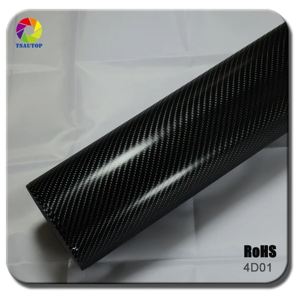 

Виниловая плёнка для автомобиля TSAUTOP, Размер 1,52x30 м, 4d, черного цвета