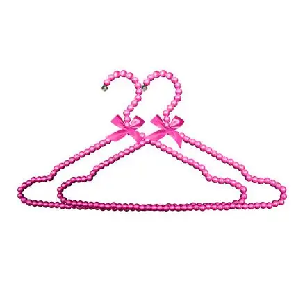 

Sainwin 5pcs/lot 40cm New arrival pearl plastic adult hanger clothes rack wardrobe hanger slip-resistant hangers for clothes