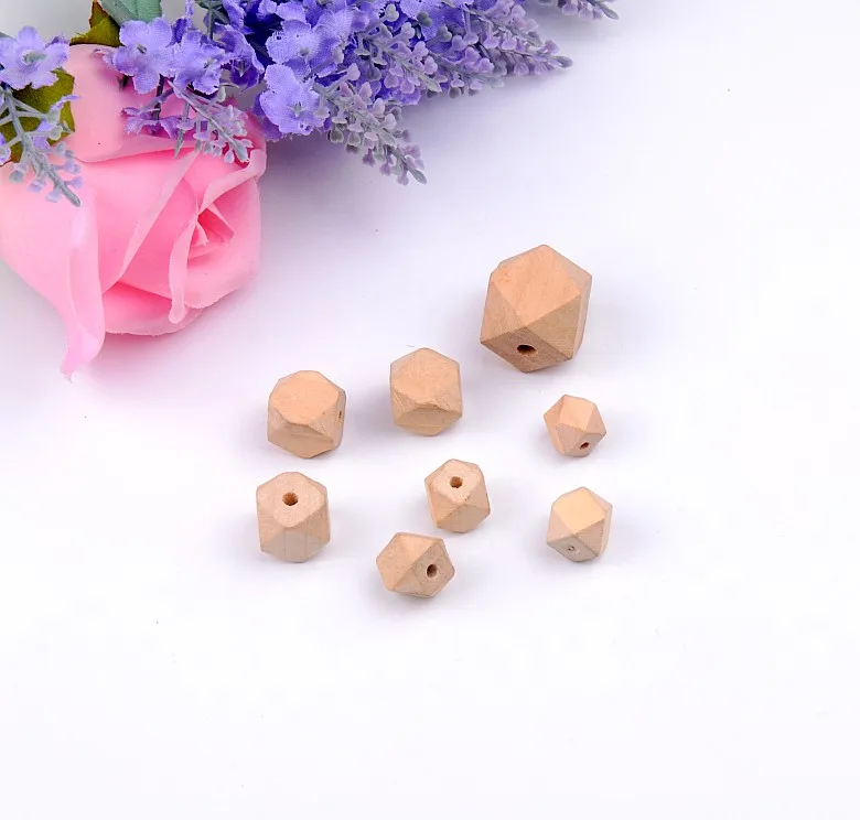 Wholesale Nature Color Unfinished Geometric Wooden Beads Wood Spacer 10/12/14/16/20/30mm For Fashion Jewelry Making D2918 | Украшения и