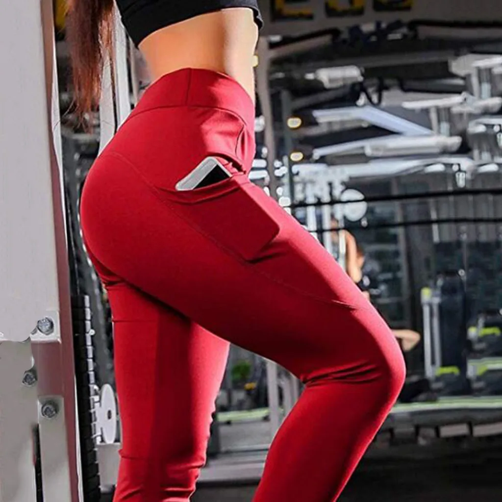 Женские леггинсы для тренировок KLV Solid Fitness Sports Gym Running Yoga Athletic Pants - спортивные брюки для йоги и бега #3.