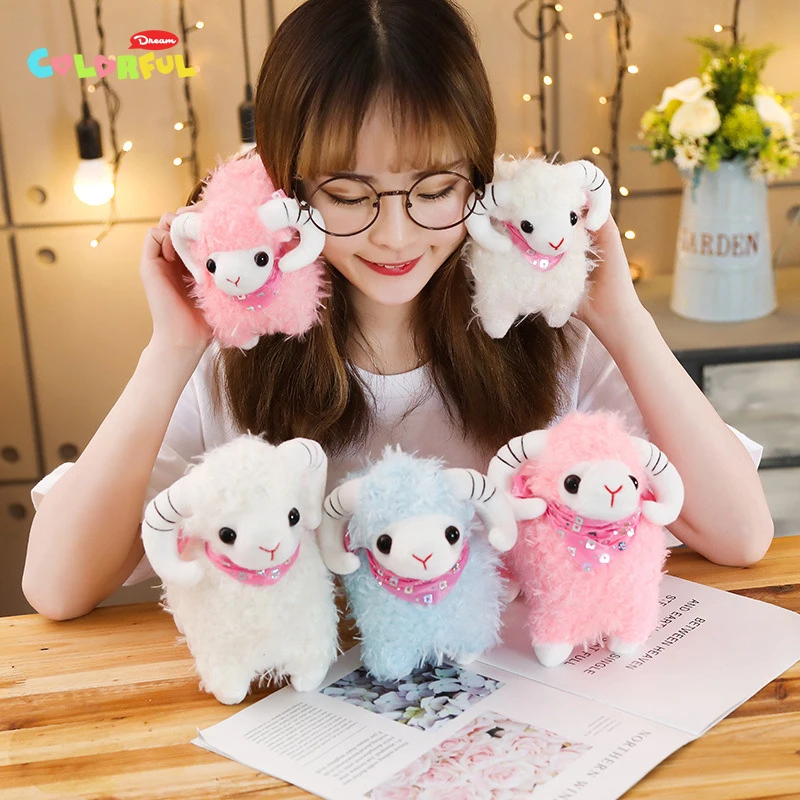 1 шт 20 см/25 см мультфильм шарф овец плюшевые игрушки kawaii Мини Альпака куклы