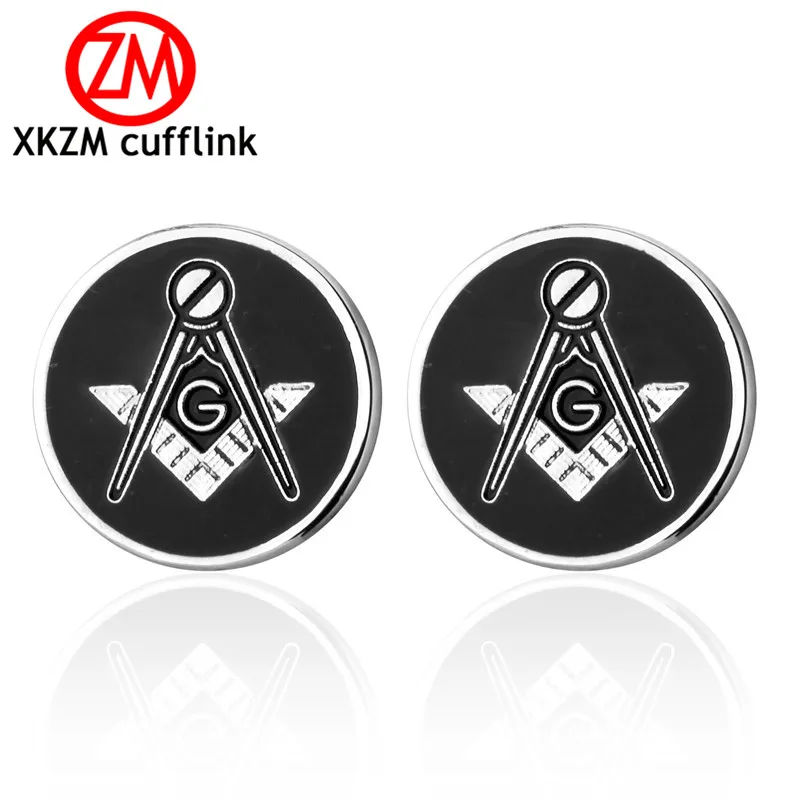 

XKZM модная Роскошная рубашка серебряная круглая масонская запонка для мужских брендовых манжет на пуговицах Запонки Высокое качество abotoaduras ювелирные изделия