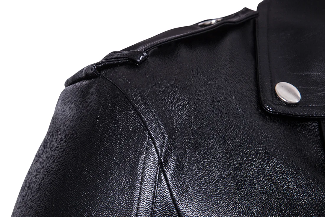 

MarKyi fashion mens faux fur coats slim fit long sleeve motorcycle leather jacket for men Eu size 5xl imported jackets