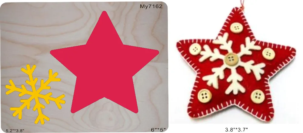 

Five - star snowflake Wooden dies fit MY// Scrabooking