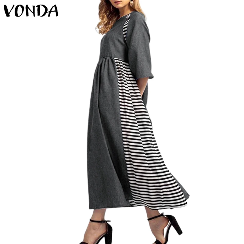 VONDA новые модные платья для беременных сексуальное платье с коротким рукавом для беременных женщин платье для беременных платье размера плюс сарафан