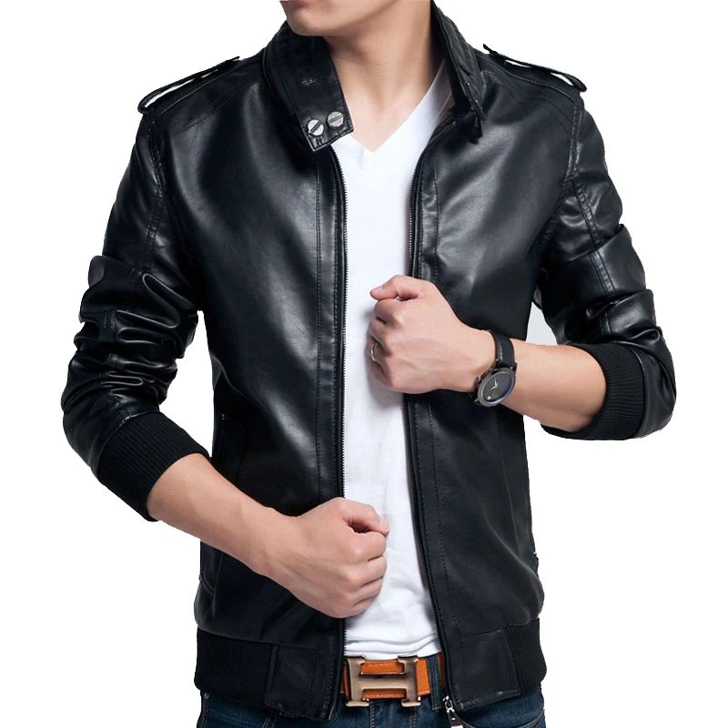 

2019 Free Shipping Brand Men Racing Jacket Motorcycle PU Jacket Leather Jacket Biker jaqueta de couro masculina Mens Winter Coat