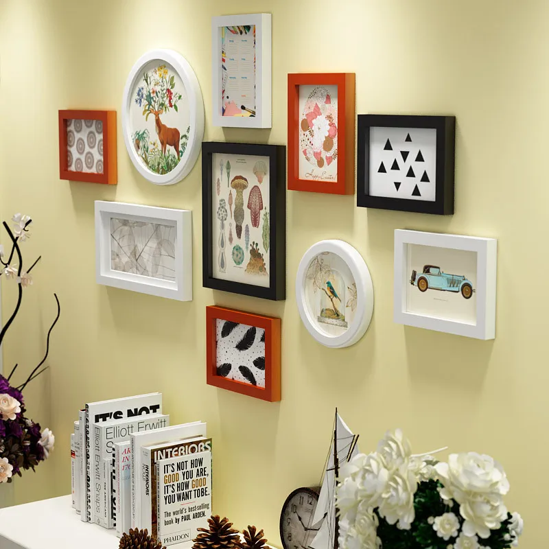 10 шт. деревянные настенные рамки для фотографий|Рамка| |