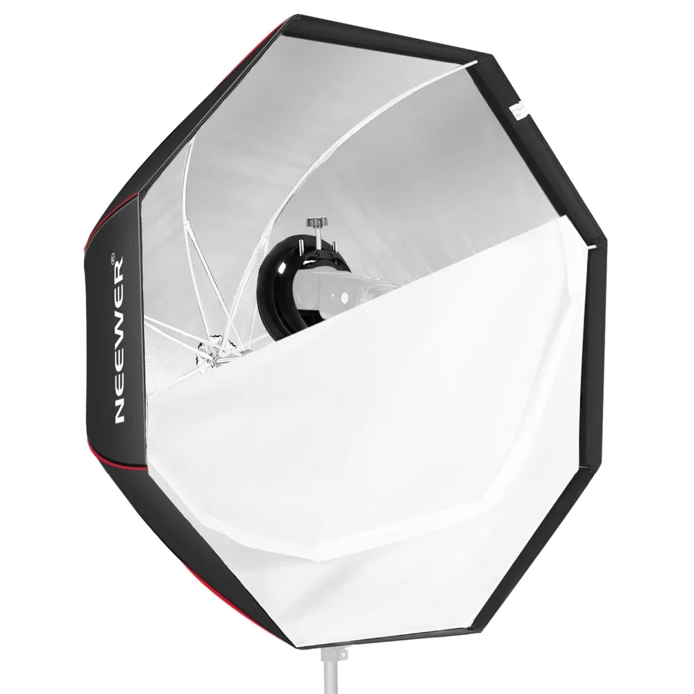 

Neewer 48 inches/120 cm Octagonal Softbox with Red Edges, S-Type Bracket Holder (with Bowens Mount) and Carrying Bag