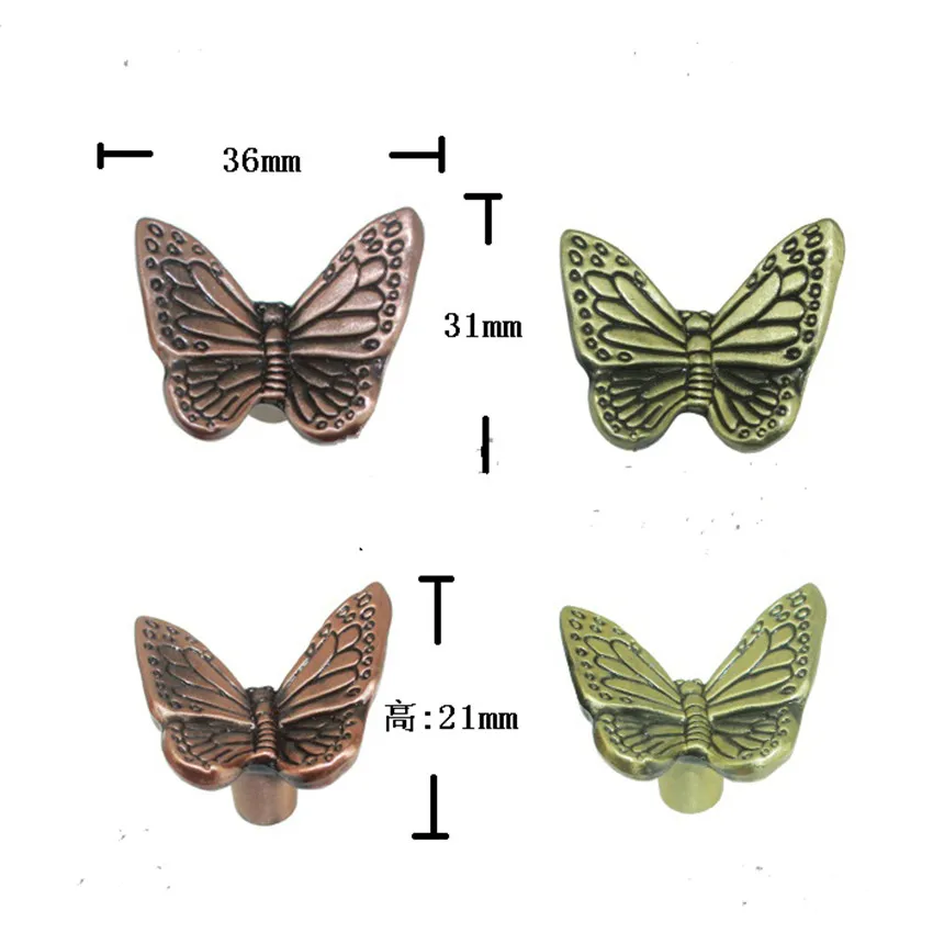 Винтажная креативная ручка в виде бабочки из бронзы