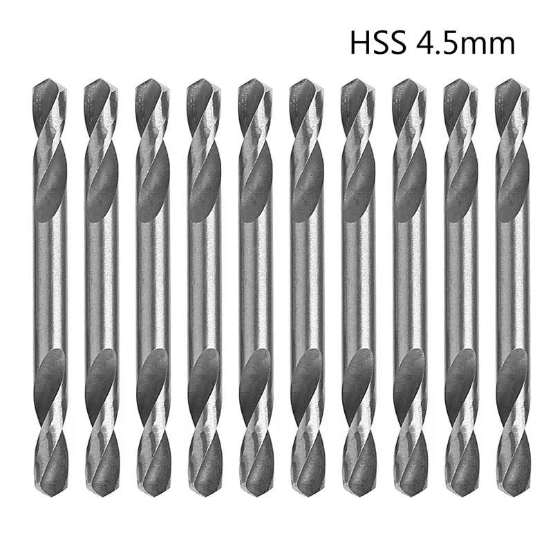 

10Pcs/Set 4.5mm HSS Double Ended Spiral Torsion Drill Tools Drills